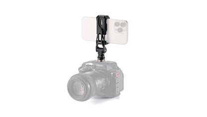 Tilta Rotatable Phone Mount with Cold Shoe Base | Universal Clamp Fits 3–3.8in Smartphones | Adjustable Rotation | Compatible with iPhone, Camera Cages & On-Camera Accessories – Black - style: Cold Shoe Mount