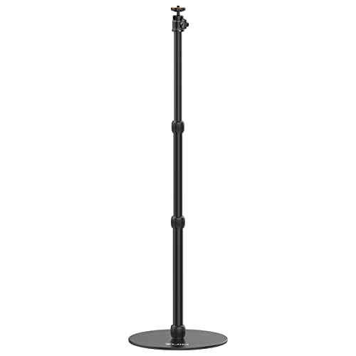jusmo LS09 Aluminum Projector Floor Stand for Nebula/XGIMI/Other Video Projectors, Mevo Camera Stand, 16.5-34.6inch Adjustable, Compatible with Projector/Camera/Phone/GoPro/Webcam/Lights