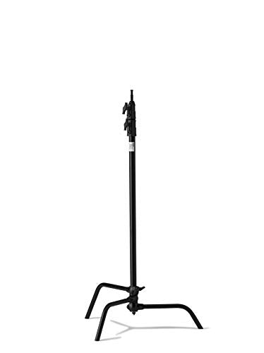 Kupo 40" C-Stand Sliding Leg Professional Grip Stand for Photography and Video Lighting, with Adjustable Uneven Terrain Leveling Leg, Heavy-Duty Steel Risers, Black (KS703611) - color: Black, style: 40" Sliding Leg