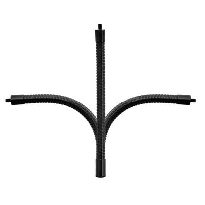 GRIFITI Nootle Flexible Metal Black Gooseneck Arm Flex Leg Stand 1/4 20 Threaded Male Female Goose Neck for Camera, Clamps, Microphone, Phone Holder and Tablet Mount (11 x .75 x .75 inches) - size: 11 x .75 x .75 inches