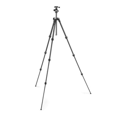 Manfrotto Element MII Mobile Bluetooth 4-Section Carbon Fiber Traveler Tripod, Black | 8kg Load, 160cm Max, Folds 43cm, 1.35kg, Arca Ball Head, Phone Clamp and Bt - style: 4 Sections Carb Mobile