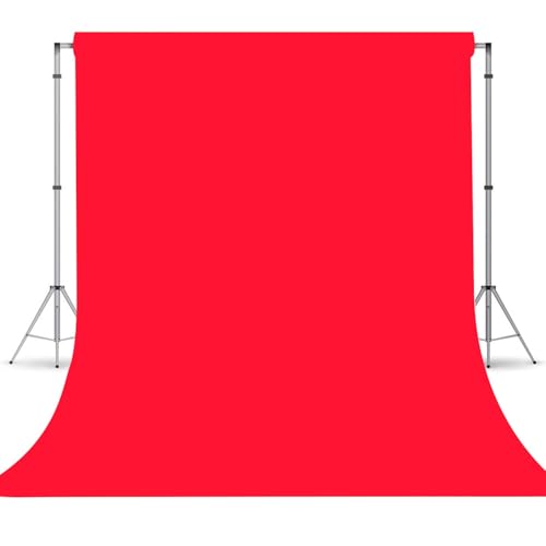 6FTx9FT Red Backdrop Background for Photography Photo Booth Backdrop for Photoshoot Background Screen Video Recording Parties Curtain - color: Red, size: 6x9ft