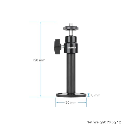 CAMVATE 1/4-20 Mini Ball Head for CCTV Camera Surveillance System(2 Pieces)