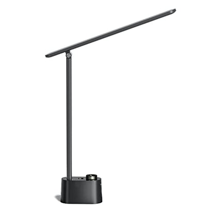 Honeywell Sunturalux™ LED Desk Lamp with USB Charging Ports HWT-H01 - Stepless Dimmable Eye Caring Desk Light for Home Office Bedroom Bedside College Dorm, Foldable Table Lamp Reading Lamp Black - color: Black