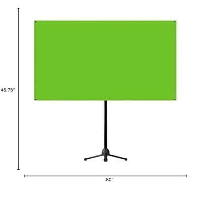 Valera 90in Green Screen Backdrop with Stand for Streaming, Ultra Portable 2 Min Setup, Portrait & Landscape, Tripod & Wall Mount, for Tiktok Zoom Video Meetings & More, +1k Free Backgrounds Included - size: 90 Inch