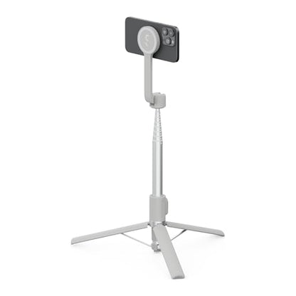 ShiftCam SnapStand Max – Magnetic Selfie Stick & Tripod – Compact, Foldable & Extendable with Tilt Head and Magnetic Bluetooth Remote (Stone, SnapStand Max) - color: Stone, size: SnapStand Max