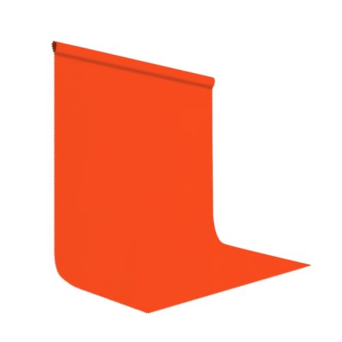 Orange Photography Backdrop for Photoshoot, Fabric 5x7ft | Polyester Studio Photo Backgrounds, Non Reflective, Easy to Hang, for Portrait Shoot, Product, Party Decor, Video Creation - color: Orange, size: 5x7ft