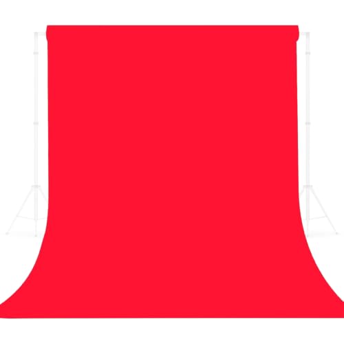 Large Red Backdrop for Photoshoot Birthday Party Decorations 10ft x 10ft | 2.76in Rod Pockets, Polyester Wedding, Baby Shower, Birthday Party Curtains Photography Background - color: Red, size: 10x10ft