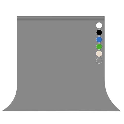 Grey Backdrop Background for Photography Photo Booth Backdrop for Photoshoot Background Screen Video Recording Parties Curtain 10x10FT - color: Grey, size: 10x10FT