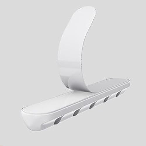 3 Pack Self-Adhesive Cable Management Clips - White Cord Organizers for Desktop, Nightstand & Office, Available in 3/5/7-Slot Sizes