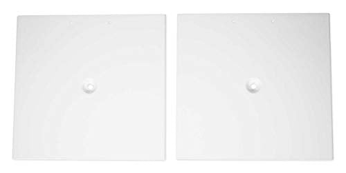 Pair Rockville RVSM1 White Adjustable Height Studio Monitor Speaker Stands | 33"-45" Height Range, 80 lb Capacity, EVA Isolation Pads, Steel Construction, Security Pin Lock