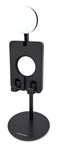 Merkury Innovations Video Call Light Stand - Desktop Phone Stand with Light and Charger Dock