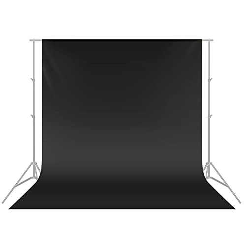 NEEWER 10 x 12FT / 3 x 3.6M PRO Photo Studio Premium Polyester Collapsible Backdrop Background for Photography, Video and Television (Backdrop ONLY) - Black - color: Black, size: 10 x 12 ft