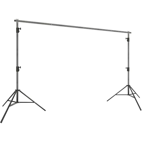 VEVOR 11.5 x 9.6 ft Heavy Duty Backdrop Stand, Height Adjustable Photography Backdrop Stand, Background Support System with 6 Clamps and A Carry Bag, for Party, Wedding, Display, Photo - size: 10 x 12 Ft