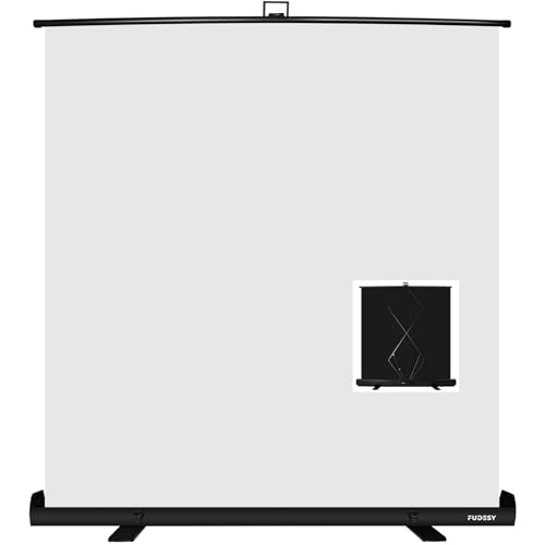 White Backdrop Screen, Collapsible Chroma Key Retractable Photo Background | 74 x 76in Portable Chromakey Panel, Wrinkle Resistant, Pull Up, Video Conference, Live Game, Streaming, Photographic Studio - color: White, size: 74 x 76in