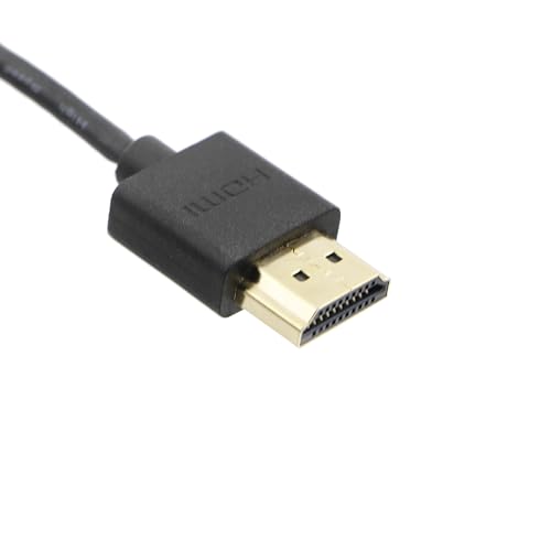 Alvin's Cables Micro HDMI to HDMI Cable 8K60P High-Speed 2.1 for Sony a7 IV FX30 ZV-E10, for Canon R5C R5 R6, Atomos Shinobi Ninja V, 45cm/17.7in, Right Angle Micro HDMI
