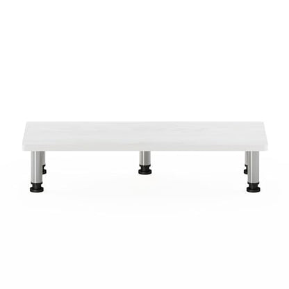 Furinno Turn-N-Tube Monitor Riser Stand, White Oak, Stainless Steel Tubes - color: White Oak, size: 23.6 x 9.3 in. Rectangle