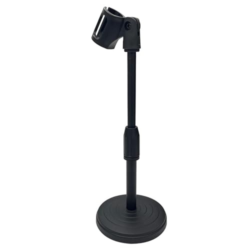 Desktop Microphone Lifting Stand Tabletop Adjustable Microphone Stand with 8.27" Height for Holding Mic, Black