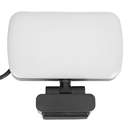 LED Fill Light Clip On Type, Video Conference Light with 10 Levels Adjustable Brightness, 360° Rotatable USB Powered Fill Lamp for Laptop Webcam Live Streaming