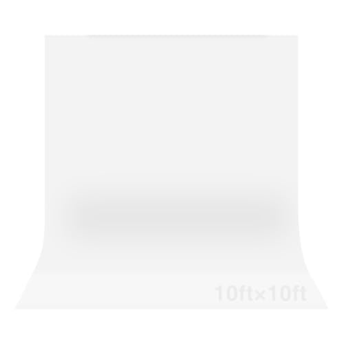 White Backdrop for Photoshoot 10x10ft (WxH), White Backdrop Curtain Backdrop for Photography Polyester Collapsible Background Screen for Portrait, Product Video, Pet, Photo Studio - color: White, size: 10x10 FT