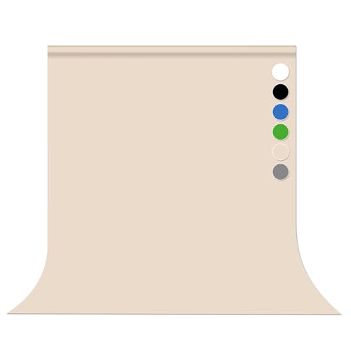 Beige Backdrop Background for Photography Photo Booth Backdrop for Photoshoot Background Screen Video Recording Parties Curtain 6x9FT - color: Beige, size: 6x9FT
