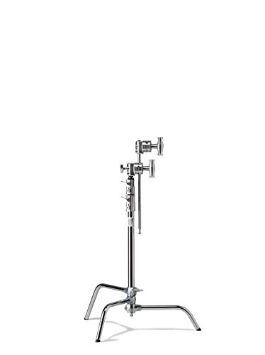 Kupo 20" C-Stand Sliding Leg Kit - Includes 20" Grip Arm with Hex Stud, Two 2.5" Grip Heads for Photography and Video Lighting Applications, Adjustable Uneven Terrain Leveling Leg, Silver (KS703712) - color: Silver, style: 20" Sliding Leg Kit