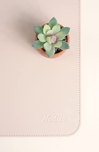 Dual-Sided Leather Desk Pad,Blotter for Laptop Computer,Mouse Pad,Writing,Drawing,Arts and Craft Mat (17"x35", Beige/Brown) - color: Beige/Brown, size: 17"x35"