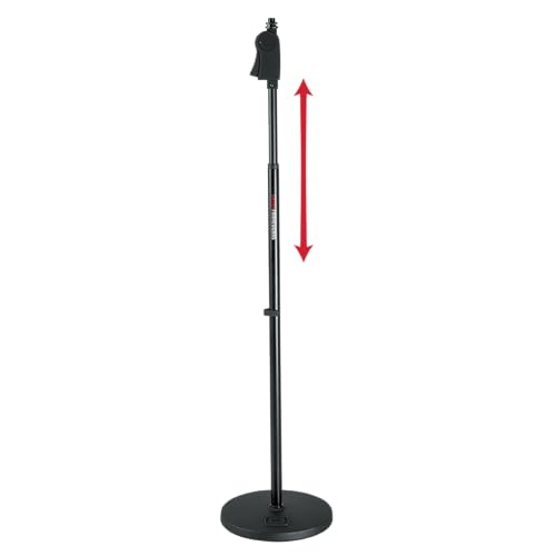 Gator Frameworks Microphone Stand with 10" Weighted Base and Deluxe Soft Grip Squeeze Height Adjustment, (GFW-MIC-1001) - style: 10" Weighted Base - Deluxe Height Adjust