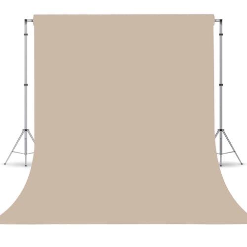 Beige Photo Backdrop, Photo Booth Portrait Photography Backdrops, Studio Beige Backdrop for Photoshoot Streaming Video Shooting 6x9ft - color: Beige, size: 6x9 FT