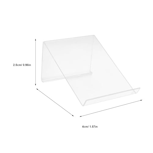 POPETPOP Acrylic Phone Stand for Desk Telephone Stand for Desk and Office Phone Organizer Transparent Desktop Holder for Landline Cellphones Space Saving Riser 7.48 X 5.51 X 3.93 in