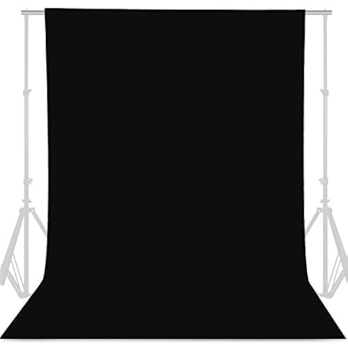 GFCC 8FTX10FT Black Backdrop Background for Photography Photo Booth Backdrop for Photoshoot Background Screen Video Recording Parties Curtain - color: Black, size: 8ftx10ft
