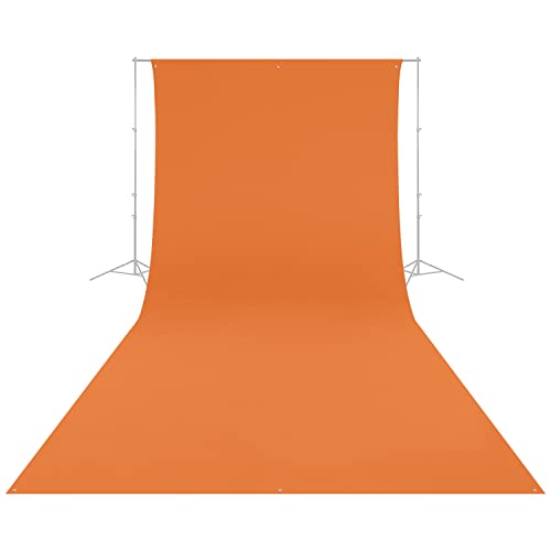 Westcott Wrinkle-Resistant 9' x 20' (2.75 x 6.1m) Backdrop for Photoshoots, Group Portraits, & Photo Booths - Portable and Travel Friendly (Tiger Orange) - color: Tiger Orange