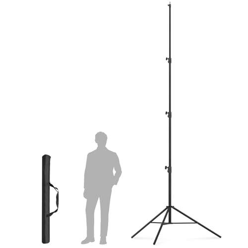 13.1' Heavy Duty Light Stand Photography Sky High Tripod 157.2in/4m/400cm with Built-in Spring Cushion with 1/4"& 3/8" Screw Adapter Compatible with Most Cameras - size: Built-in Spring 13.1'