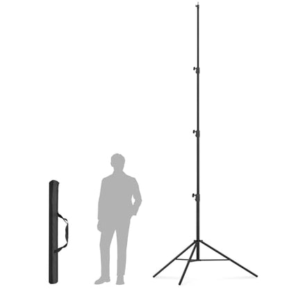 13.1' Heavy Duty Light Stand Photography Sky High Tripod 157.2in/4m/400cm with Built-in Spring Cushion with 1/4"& 3/8" Screw Adapter Compatible with Most Cameras - size: Built-in Spring 13.1'