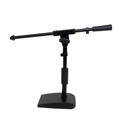 Shure by Gator Compact, Low Profile Mic Stand with Single-Section Boom; (SH-DESKTOP2) - style: Single Section Boom