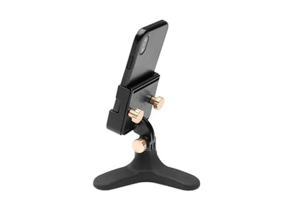 WeatherTech DeskFone Two View Universal Phone Holder for Flat Surfaces, Office, Kitchen, Nightstand - Rose Gold Metal Knobs - color: Rose Gold Metal Knobs