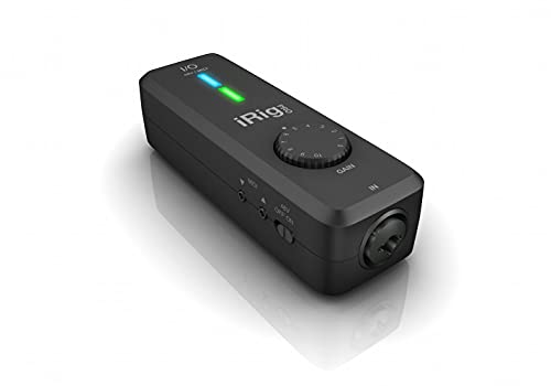IK Multimedia iRig Pro I/O audio interface for iPhone, iPad, Mac, iOS and PC with USB-C, Lightning and USB cables, 24-bit, 96 kHz recording and guitar, bass and XLR mic inputs