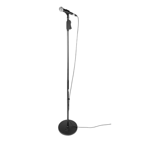 Gator Frameworks Microphone Stand with 12" Weighted Base and Deluxe Soft Grip Squeeze Height Adjustment, (GFW-MIC-1201) - style: 12" Weighted Base - Deluxe Height Adjust