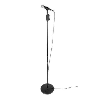 Gator Frameworks Microphone Stand with 12" Weighted Base and Deluxe Soft Grip Squeeze Height Adjustment, (GFW-MIC-1201) - style: 12" Weighted Base - Deluxe Height Adjust