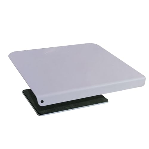 Steel Monitor Mount Reinforcement Plate,Steel Bracket Plate for Thin, Glass,and Other Fragile Desktop，Fits Most Monitor Stand C Clamp Installation On Market - color: White-2