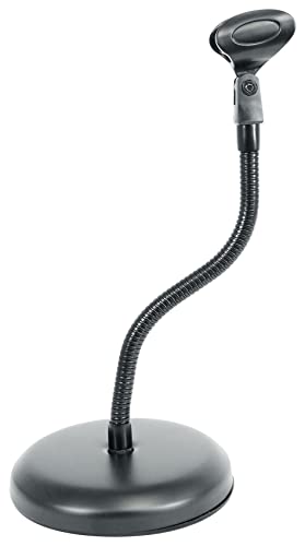 Rockville iSTAND 9 Desktop Gooseneck Stand, Weighted Base, Adjustable Mic Clip, Phone/Tablet Holder, Webcam Adapter, Perfect for Podcasting, Streaming | Includes Mic Clip, Webcam Adapter, 11.8" Gooseneck, Weighted Steel Base, Fits 4.7" to 12.9" Screens, 3