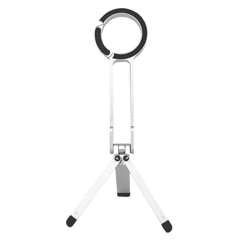 Foldable Magnetic Tripod - Aluminum Adjustable Stand, Strong Grip Holder, Compact Lightweight Mount | Phone Tripod for Outdoor Desk Home Supplies Video Calls Streaming Filming Entertainment Viewing - color: Silver
