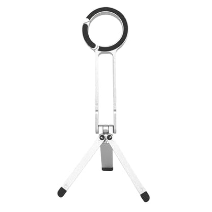 Foldable Magnetic Tripod - Aluminum Adjustable Stand, Strong Grip Holder, Compact Lightweight Mount | Phone Tripod for Outdoor Desk Home Supplies Video Calls Streaming Filming Entertainment Viewing - color: Silver