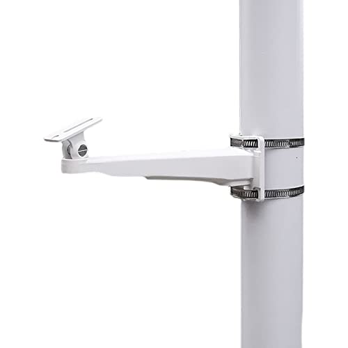 CCTV Security Wall Pole Mounting Loop Bracket,27cm Long Arm Support Monitoring Pole Hoop Bracket Surveillance Camera Wall Mounted/Pole Mounted for CCTV Security Camera PTZ Dome
