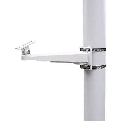CCTV Security Wall Pole Mounting Loop Bracket,27cm Long Arm Support Monitoring Pole Hoop Bracket Surveillance Camera Wall Mounted/Pole Mounted for CCTV Security Camera PTZ Dome