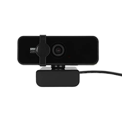1080P HD USB Webcam with 360° Rotation, Inbuilt Mic, and Camera Cover for Privacy Protection, Plug and Play for Wide Applications