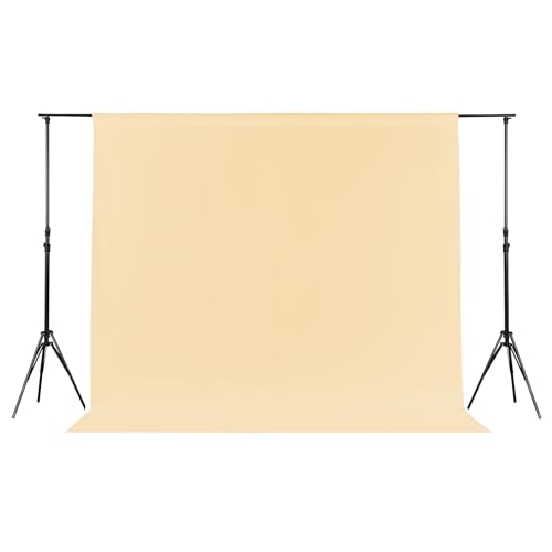 Joccun 6X9FT Champagne Backdrop Background for Photography,Polyester Backdrop Curtain Background Screen for Photography,Photoshoot,Video Recording,Studio(6X9ft,Champagne) - color: Champagne, size: 6FTx9FT
