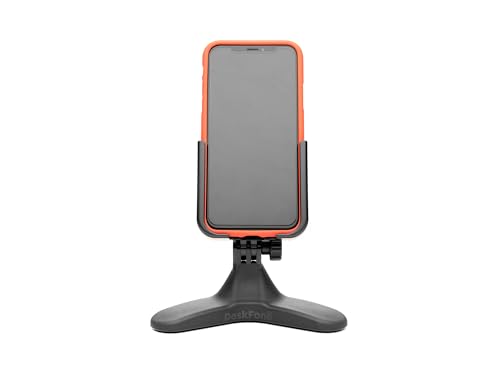 WeatherTech DeskFone - Universal Desktop Cell Phone Holder (Graphite Metal Knobs) - color: Graphite Metal Knobs