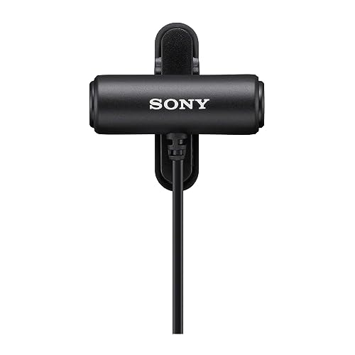 Sony Compact Stereo Lavalier Microphone ECMLV1,Black, Small