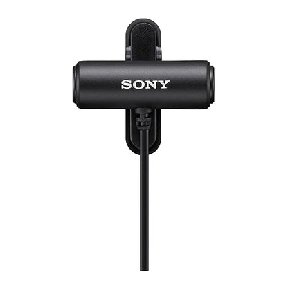 Sony Compact Stereo Lavalier Microphone ECMLV1,Black, Small